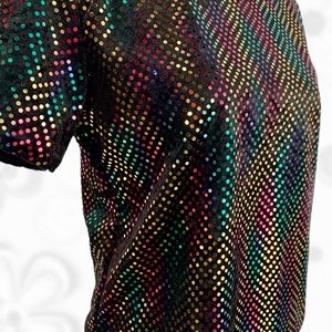 VTG Kathie Lee Collection Groovy Foil Dot Blouse